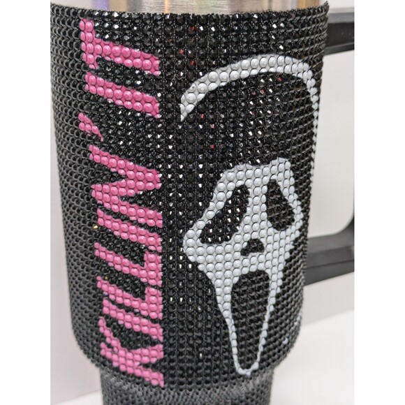 Ghostface Scream Killin It Bedazzled Studded Spirit Travel Tumbler Cup 40 OZ NEW - Picture 2 of 5